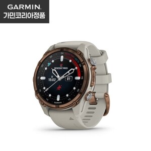 ★퀵핏밴드증정 [가민/GARMIN] Descent Mk3i 43mm (디센트 MK3i 43mm) 브론즈 PVD 티타늄 프렌치 그레이 실리콘 밴드